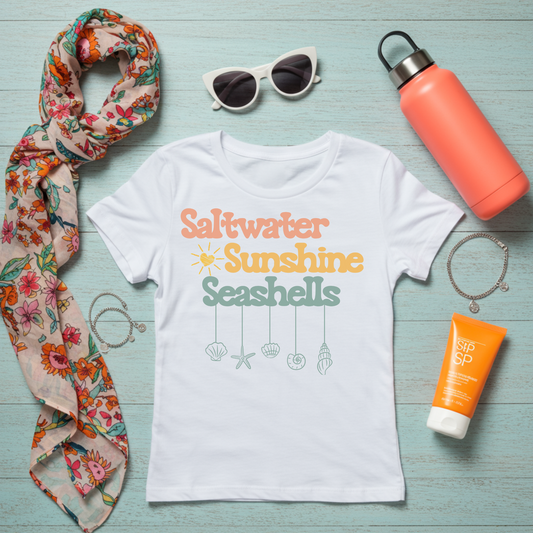Saltwater Sunshine Seashells T-Shirt